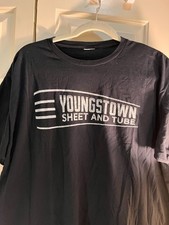 Youngstown Sheet and Tube T Shirt - Black with White Letters picture