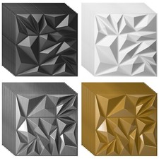 Art3d 33 Pack 3D Wall Panels 12x12 PVC Decorative Wall Tiles for Gaming Room picture
