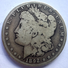 1892 S 90% Silver Morgan Dollar $1 picture