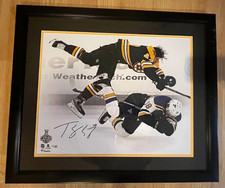 Torey Krug 16x20” Signed Print “The Hit” 2019 Stanley Cup Final picture
