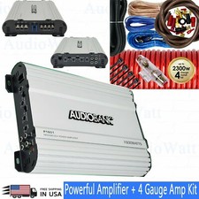 Audiobank Monoblock 1600 WATTS Class D Amp Car Audio Bass Amplifiers P1601 + Kit picture