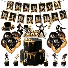 New Michael Jackson Birthday Party Decoration Tablecloth Balloon Banner Supplies picture