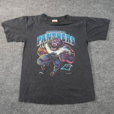 Nutmeg Mills T-Shirt Mens Medium Black 1993 Carolina Panthers NFL Single Stitch picture