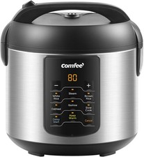 COMFEE' Compact Rice Cooker, 6-in-1 Stainless Steel Multi Cooker, Slow Cooker... picture