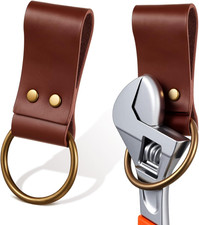 Sadnyy 2 Pcs Genuine Leather Hammer Holder Fits Belts up to 2