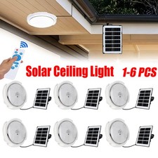 1-6pcs Solar Powered Ceiling Pendant Light Remote Indoor Outdoor Lamp Waterproof picture