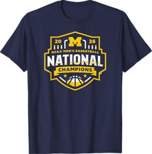 Michigan Wolverines National Champs 2026 Basketball Icon T-Shirt picture