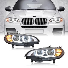 For BMW X5 X6 E70 E71 2008-2013 Xenon HID w/AFS Upgrade to LED Headlights LH RH picture
