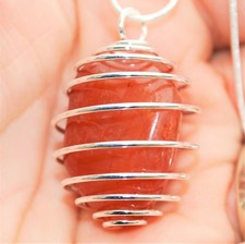Brazilian Carnelian Agate Crystal Pendant 20