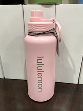 Lululemon Back To Life Sport Water Bottle Stainless Insulated 32 oz Lid Gift NEW picture