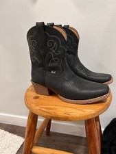 Justin Boots MJ9500 Black Western Equestrian Boots Women's US 8.5. Worn twice picture