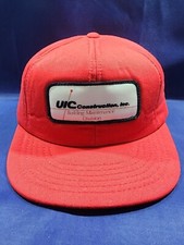 Vintage UIC Construction, Inc Cardinal Hat Red Logo Patched Snapback Cap  picture