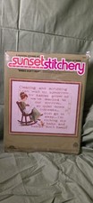 Vintage 1977 Sunset Stitchery Babies Don't Keep Crewel Embroidery Kit 2654 NOS picture