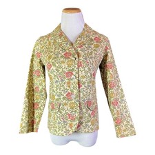 Vintage 1960s Pied Piper Casuals Floral Button-Front Jacket picture
