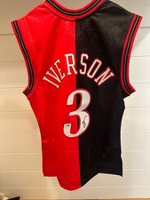 Allen Iverson Signed 76ers Mitchell & Ness Split Swingman Jersey Small JSA picture