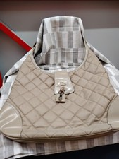 Burberry Beige Handbag Quilted Hobo Style Matching Perfectly Wear With All Purse picture