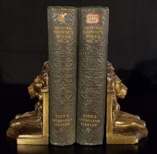 1852 The Works Of Thomas Browne, Edited By Charles Sayle, 2 Vol Set ~ Bohn Lib. picture