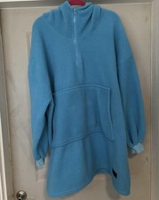 Catalonia Premium Hoodie Blanket Oversized Blue Fleece Wearable With Sleeves picture