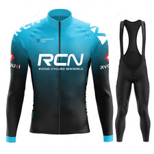 Rvouei Cycling Jersey Set Long Bib Pants MTB Road Bike Bicycle Clothing Suit picture