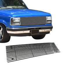 Fits 1989-1992 Ford Bronco 2/Ranger Aluminum Chrome Billet Grille Grill Insert picture