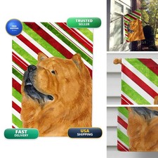 Caroline's Treasures SS4571CHF Chow Chow Candy Cane Flag Canvas Large Multicolor picture