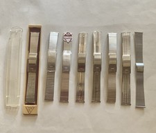 8 Vintage NOS JB Stainless Deployment Watch Bands Lot Never Used picture
