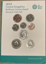 Royal Mint UK 2019 Brilliant Uncirculated Definitive Annual Coin Set 8 Pieces picture