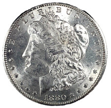 1880 Morgan Silver Dollar BU. Choice Uncirculated $1 U.S Coin # 2985 picture
