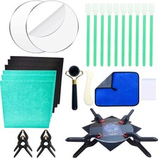 28pc Trading Card Cleaning Repair Kit Sports Card Care Flattening Tools picture