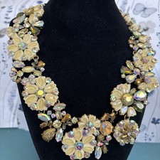 Vintage J.CREW GORGEOUS “Flower Bloom”Statement Necklace ~FAST SHIPPING picture