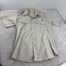 Vintage BROOKFIELD ZOO Chicago Embroidered Khaki Visitor Services Shirt Large picture