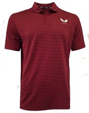 Castore Polo Shirt Mens S OR L Yarn Dye Stripe Stretch Golf Top picture