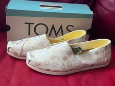 Tom's Alpargata Natural Foil Sunny Days Print Women's Slip Ons picture