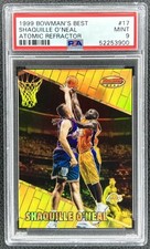 1999 Bowman’s Best Shaquille O'Neal #17 Atomic Refractor /100 PSA 9  picture