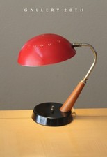 ATOMIC SAUCER DESK LAMP THURSTON VTG UFO LIGHTOLIER TEAK MID CENTURY MODERN picture