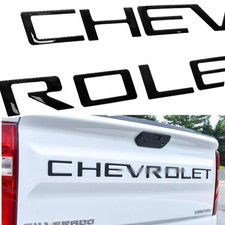 3D Raised Tailgate Letters Decal for Silverado 1500 2500HD 2019-2026 Gloss Black picture