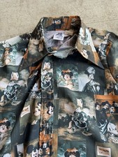 Vintage 70’s Kennington Disney Mickey Mouse All Over Print Shirt Size Medium picture