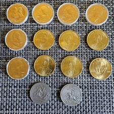Group Of 14 Commemorative Medals, Bronze And Pewter picture