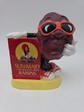 #1 Vintage 1987 Sun-Maid California Raisin Coin Bank Vinyl/Plastic Collectible picture