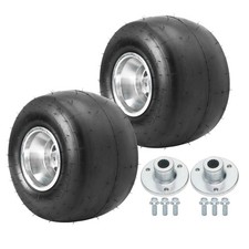 5-Inch Go Kart Wheels 11x7.10-5 2-Pack Rear Aluminum Alloy Rims Rubber Tires picture