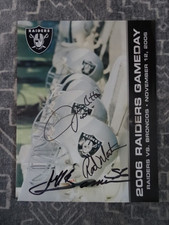 OAKLAND RAIDERS NOW LAS VEGAS GAMEDAY PROGRAM AUTO  JIM OTTO ROD MARTIN BARNES picture