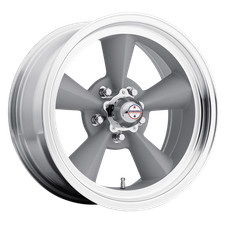 15x8.5 American Racing VN309 TT O Vintage Silver Mach Lip Wheel 5x4.5 (-24mm) picture