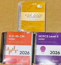 AMA CPT Book, ICD-10 Code Book, HCPCS Book - 2026 Exam Book Bundle - Print Book picture