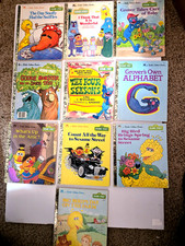 Lot of 10 vintage Sesame Street Little Golden Books picture