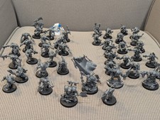 40k Ork Army Lot -20x Boyz, 20x Beast Snagga Boyz, Armageddon Kommand Krew BUILT picture