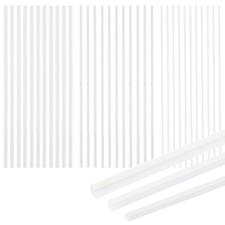60 Pcs 3 Styles Abs Styrene Plastic L-Shaped Right Angle Strip White, Thick Styr picture