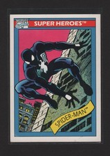 1990 Impel Marvel Universe Series 1 Black Spider-Man Card #2 Super Heroes picture