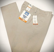 DOCKERS Workday Khaki Slim Fit Pants 360 4 Way Stretch Flexible Waistband Beige picture