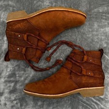 Teva De La Vina Dos Shorty Boots Tortoise Shell Leather Women's Size 7 Flaws picture