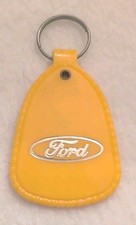 Vintage Jacks Ford Jeep Inc Sarver PA Dealer Keychain Yellow Vinyl Key Fob Auto picture